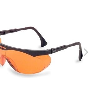 Uvex Men's Black Frame Orange Lens Safety Glasses